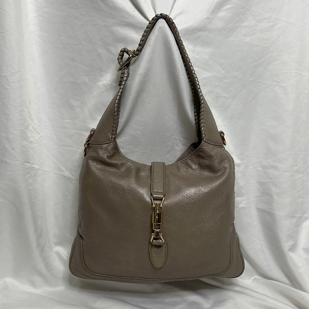 Gucci Metallic Jackie O Leather Hobo Bag